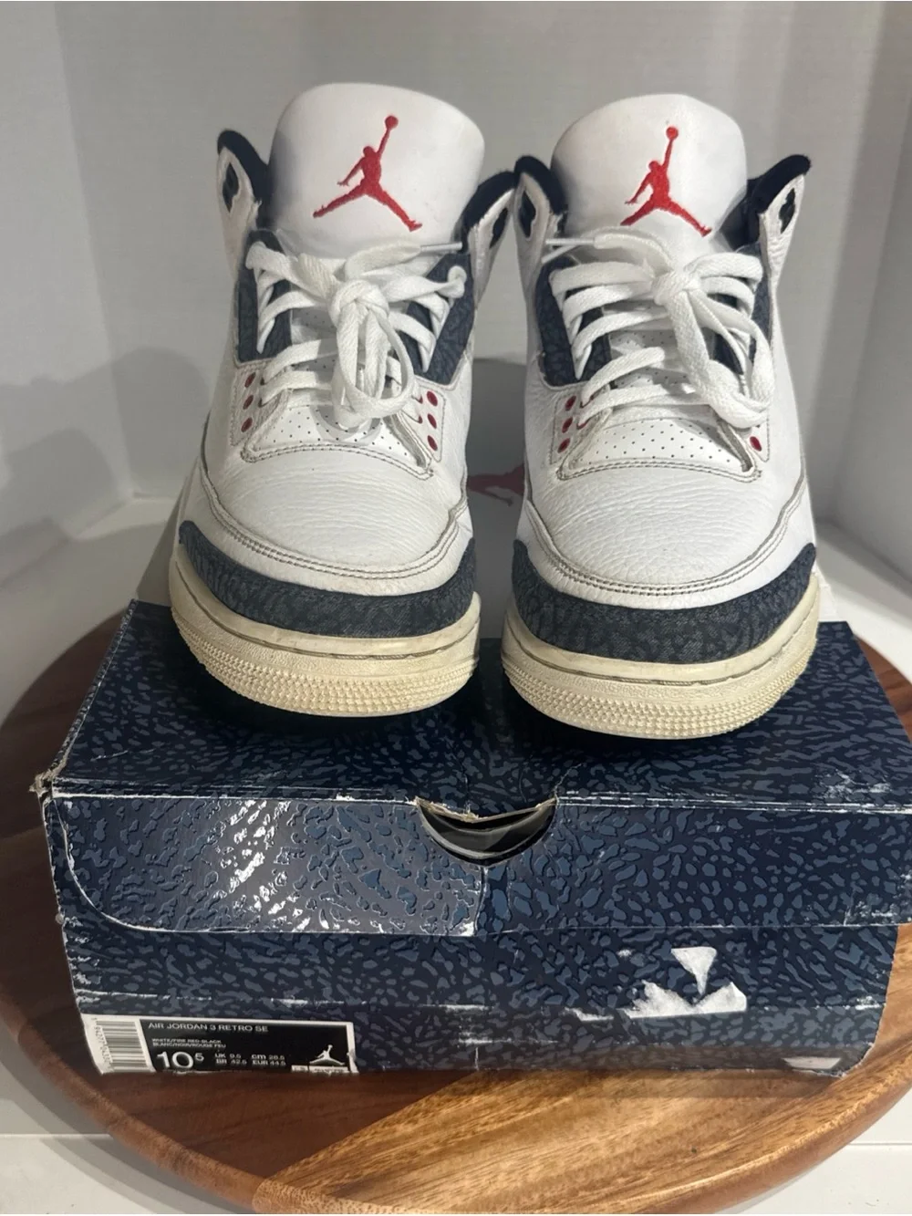 Men’s Size 10.5 - Jordan 3 Retro Denim SE Fire Red 2020 - CZ6431 100